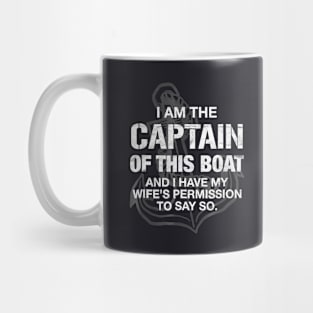 I am The Captain of This Boat Funny Boating Mug